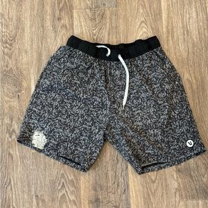 Vuori Shorts Mens Large Gray Kore Athletic 7" Lined Running Training Pockets